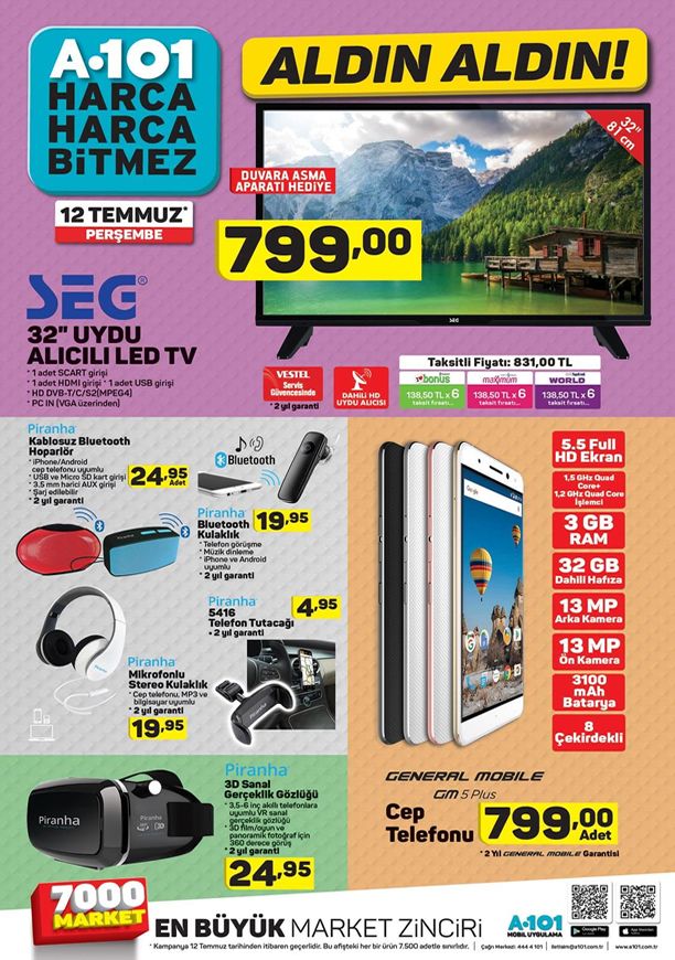 A101 12 Temmuz 2018 Katalogu - General Mobile GM 5 Plus Cep Telefonu
