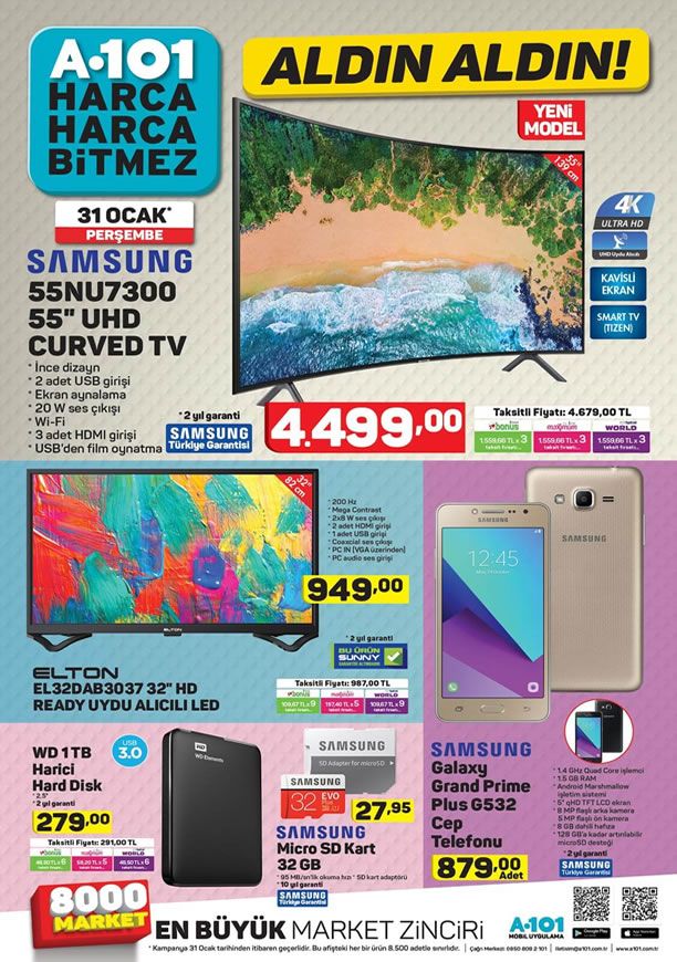 A101 31 Ocak 2019 Kataloğu - Samsung Galaxy Grand Prime Plus G532