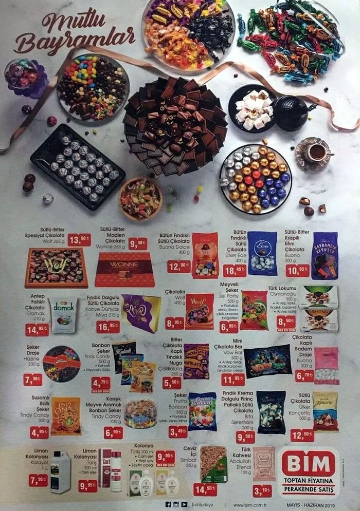BİM Bayram Şekerleri ve Bayram Çikolatası Çeşitleri - Ramazan 2019