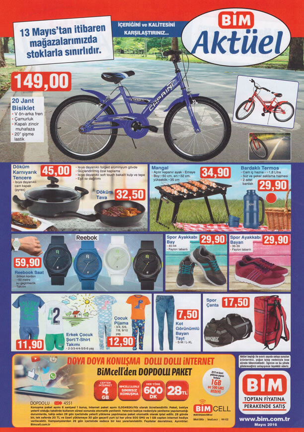 BİM Aktüel Ürünler 13 Mayıs 2016 Katalogu - 20 Jant Bisiklet