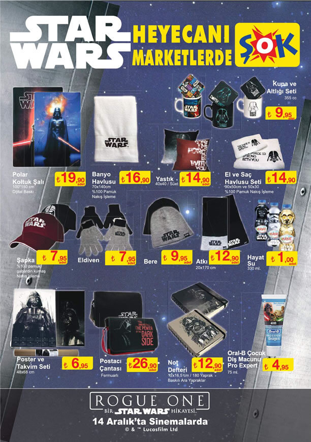 ŞOK Market Star Wars Heyecanı - 14 Aralık 2016 Katalogu