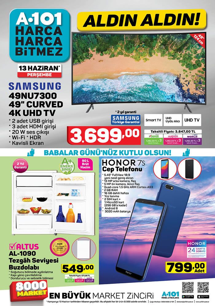A101 13 Haziran 2019 Kataloğu - Samsung Curved 4K UHD Tv