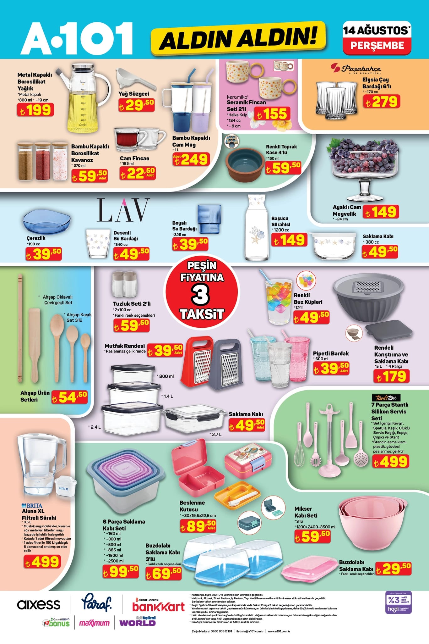 A101 14 Ağustos 2025 Aktüel Ürünler Kataloğu