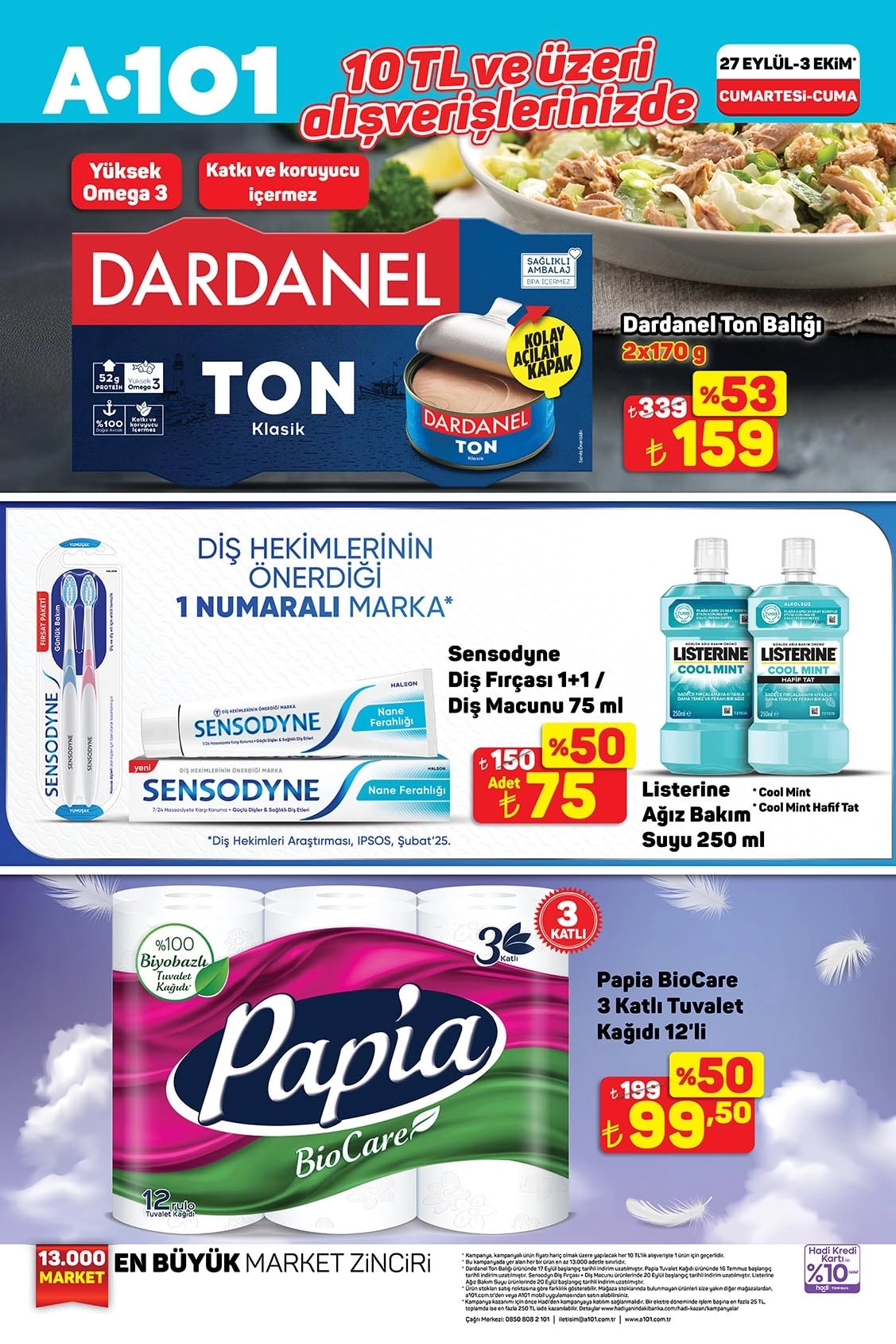 A101 27 Eylül - 3 Ekim 2025 İndirimli Ürünler Kataloğu