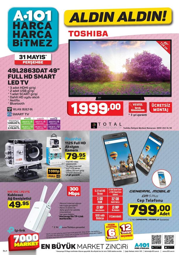 A101 31 Mayıs 2018 Katalogu - General Mobile GM5 Plus Cep Telefonu