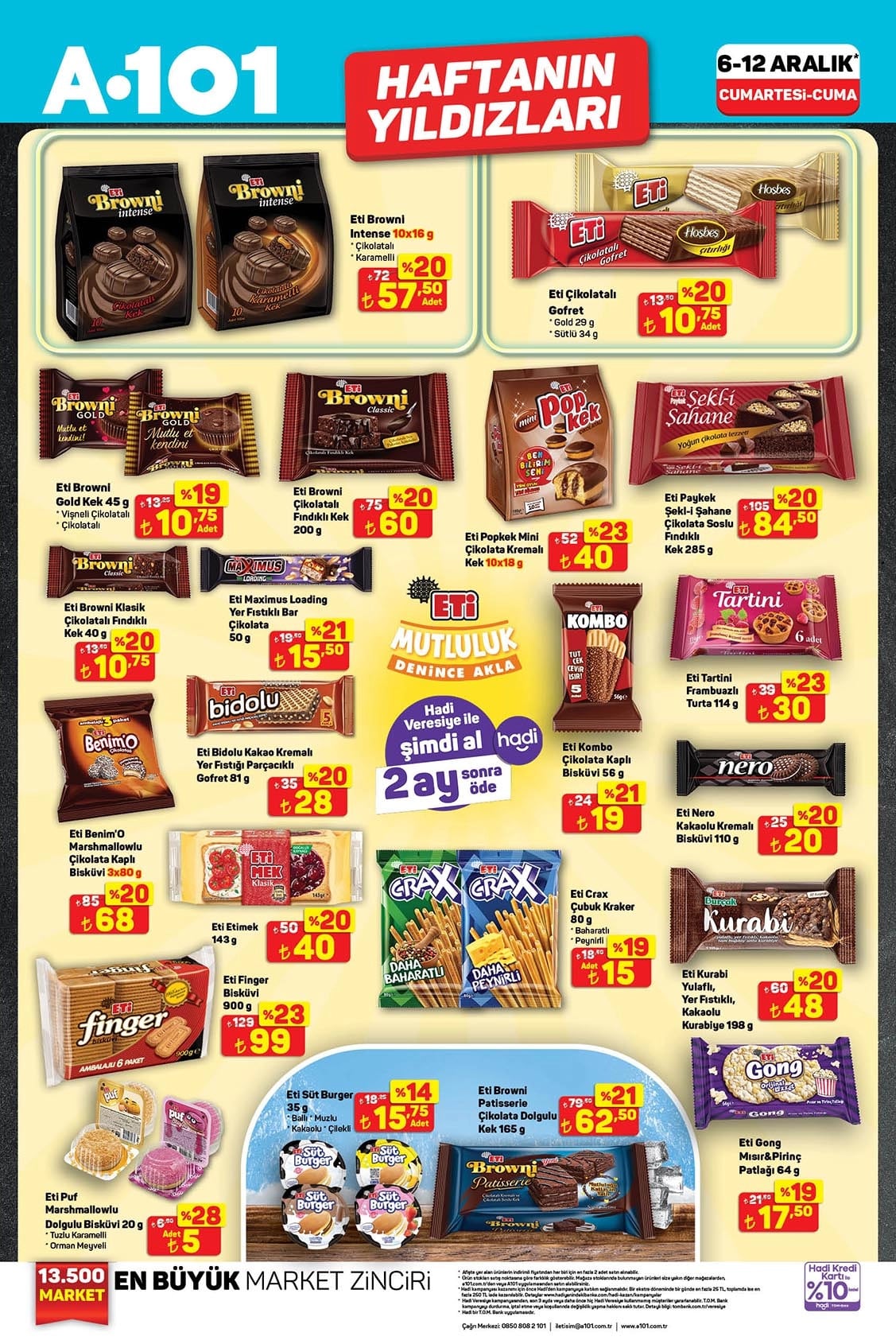 A101 6 Aralık 2025 Haftanın Yıldızları Kampanyası
