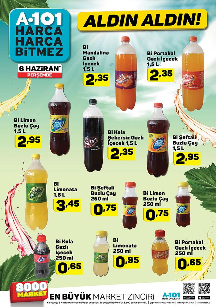 A101 6 Haziran 2019 Aldın Aldın Kataloğu - Bi Cola Fiyatları
