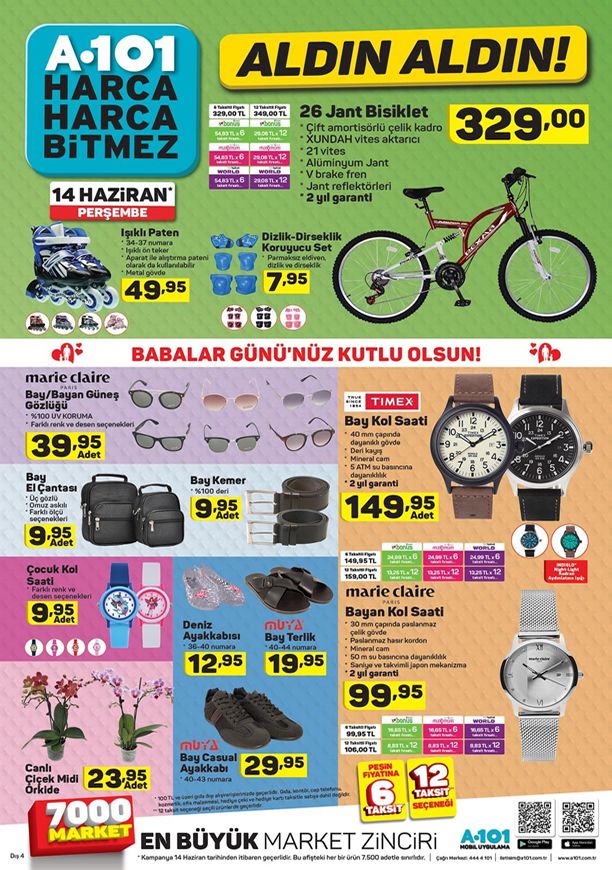 A101 Market 14 Haziran 2018 Katalogu - 26 Jant Bisiklet