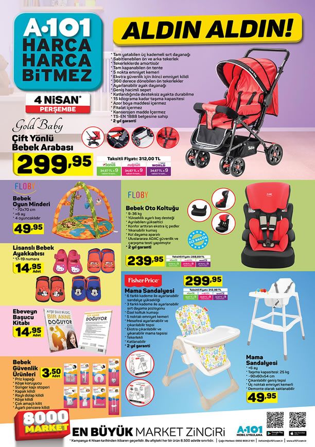 A101 Market 4 Nisan 2019 Kataloğu - FLOBY Bebek Oto Koltuğu