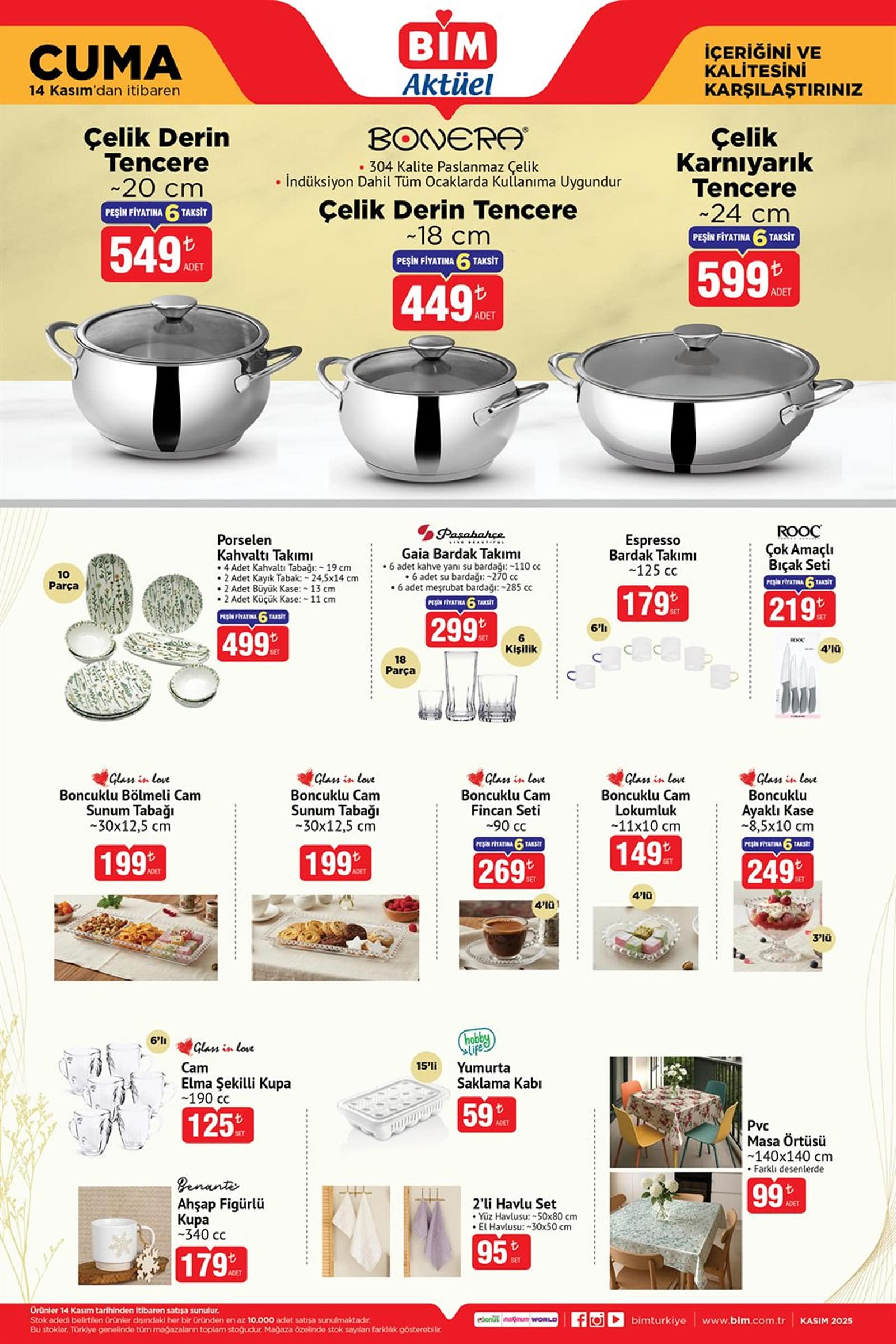 BİM 14 - 21 Kasım 2025 Aktüel Ürünler Kataloğu