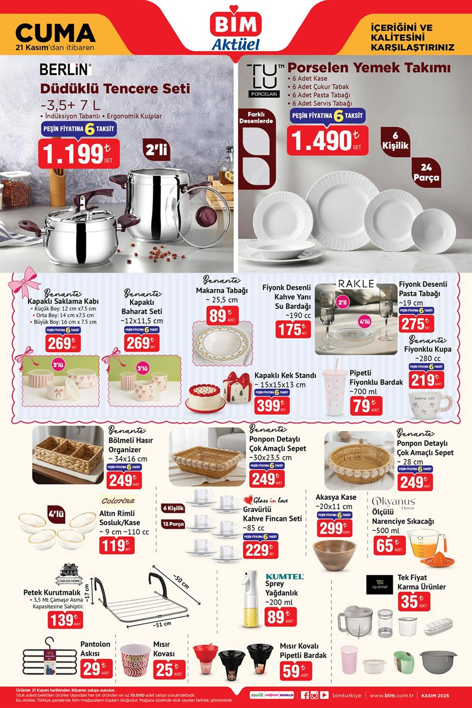 BİM 21 Kasım 2025 Aktüel Ürünler Kataloğu