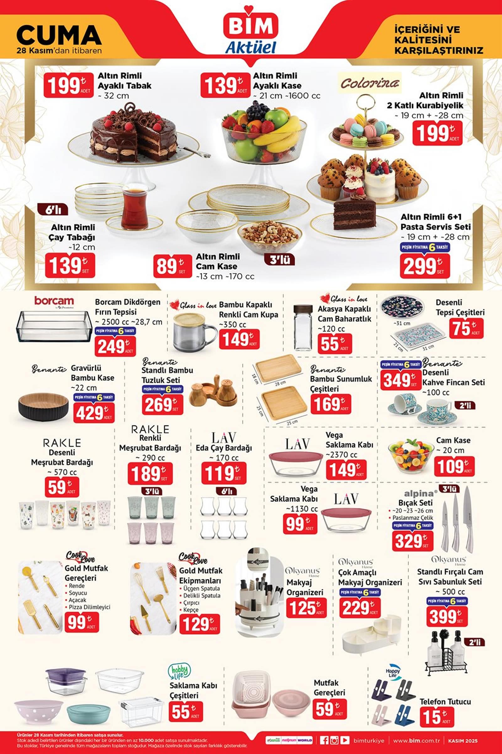 BİM 28 Kasım - 5 Aralık 2025 Aktüel Ürünler Kataloğu