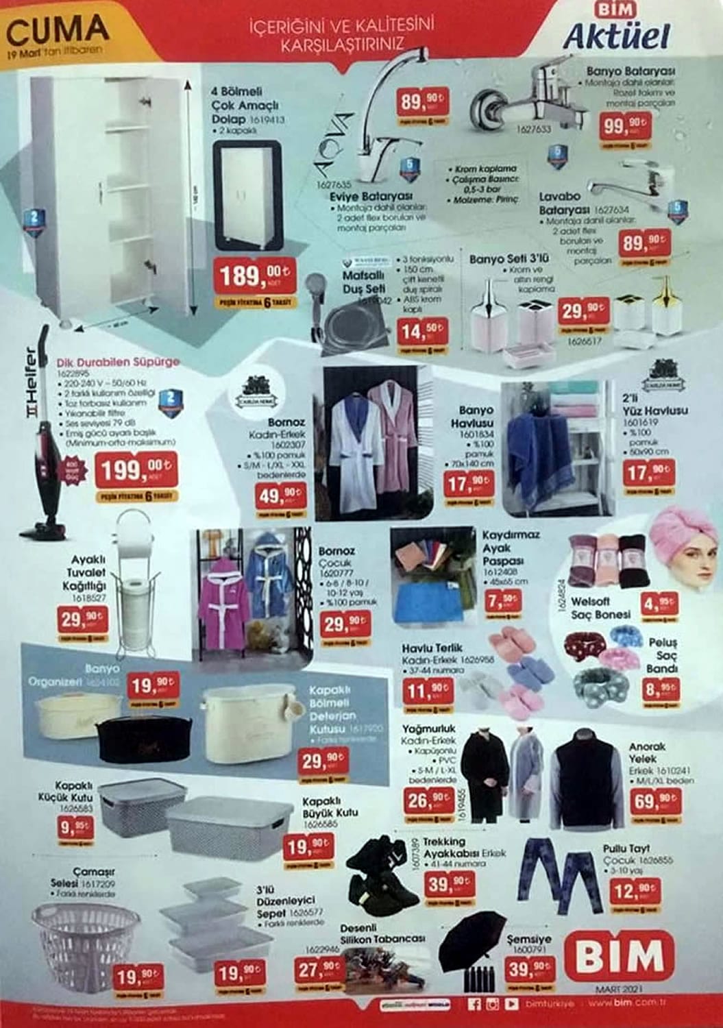 Bi̇m 16 Mart 2021 Kataloğu A101 5 Mart 2021 Aktuel