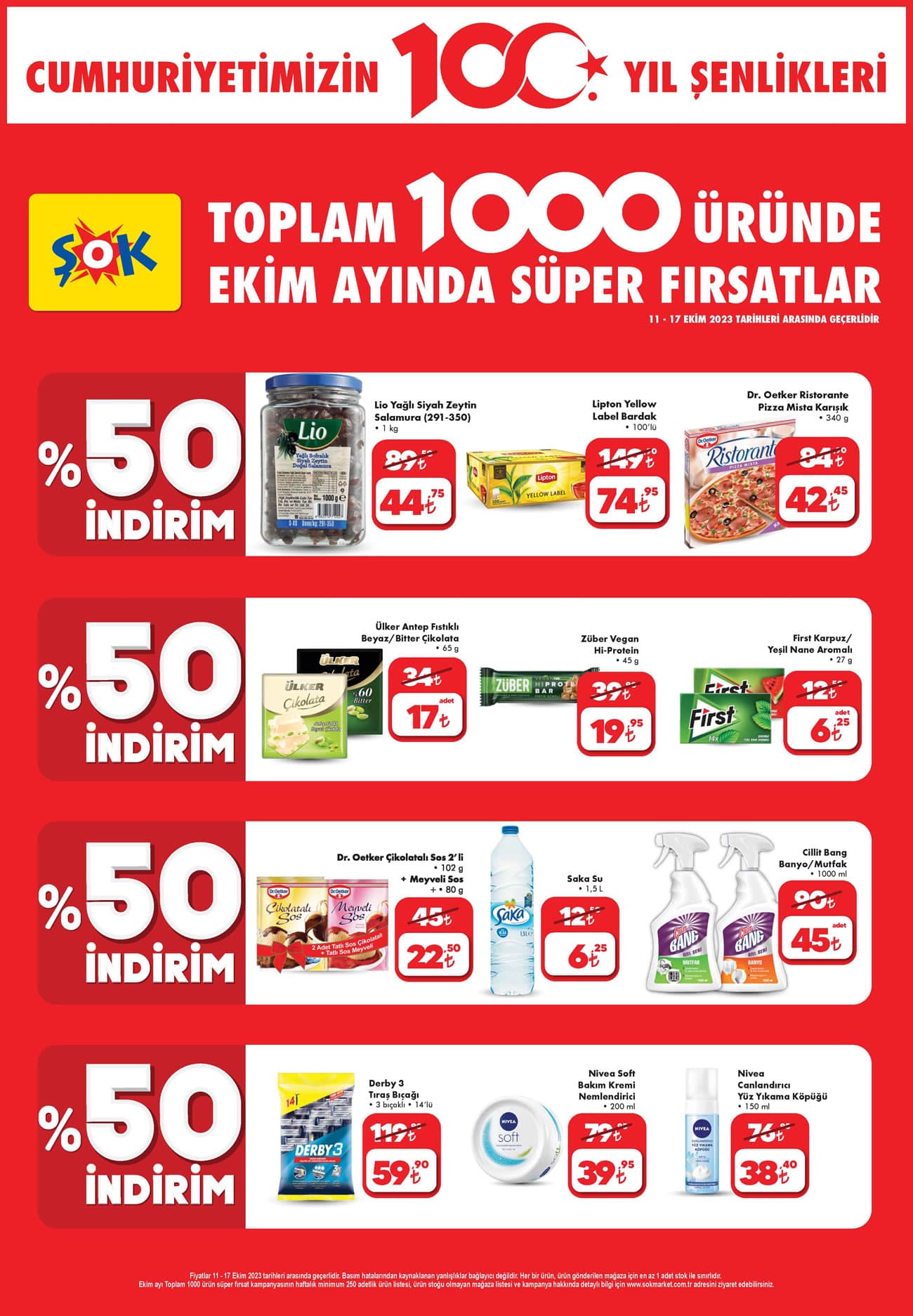 ŞOK 11 - 17 Ekim 2023 Cumhuriyetimizin 100. Yıl Şenlikleri