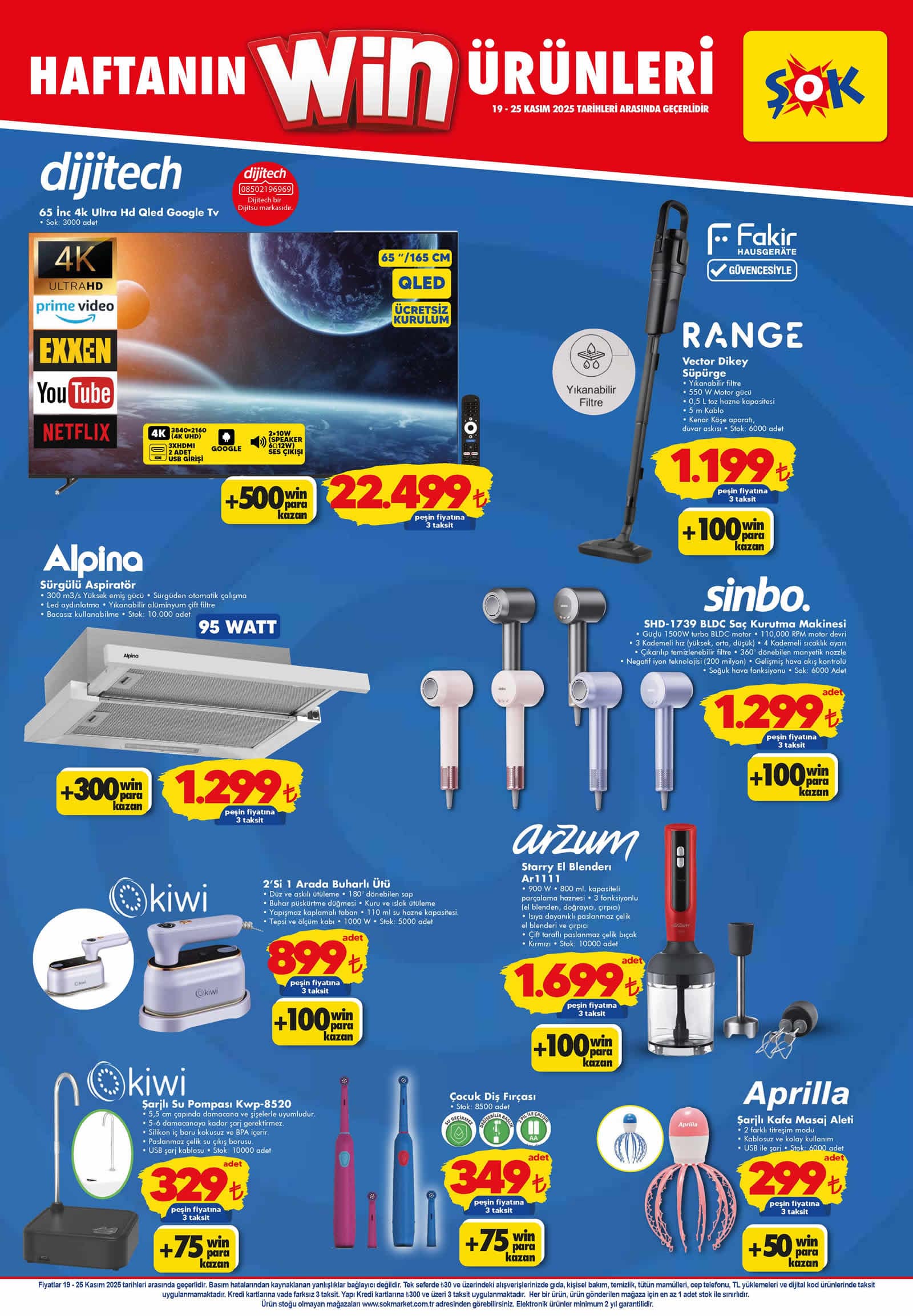 ŞOK 19 Kasım 2025 Haftanın Win Ürünleri Kataloğu