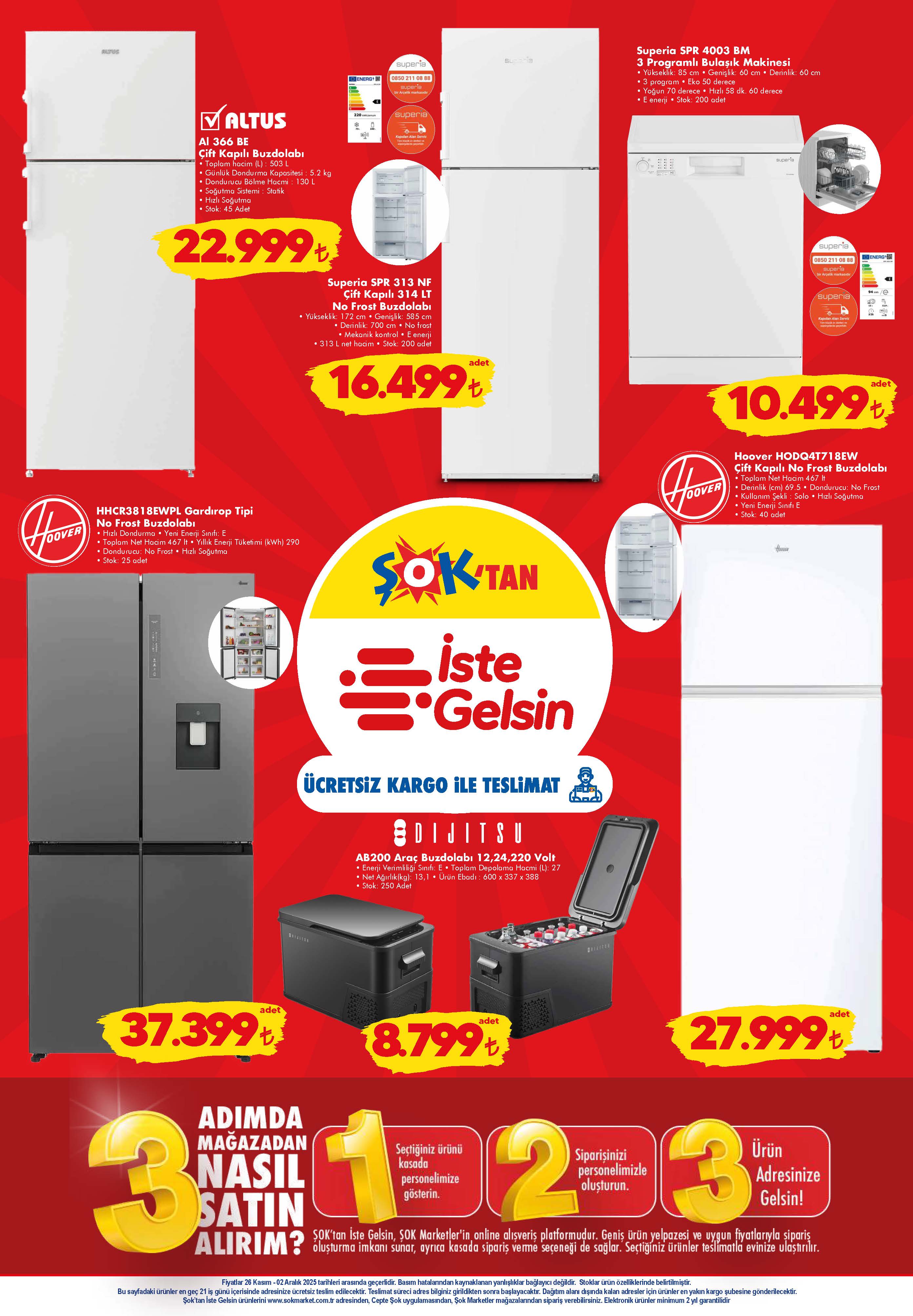ŞOK 26 Kasım 2025 İste Gelsin Kataloğu