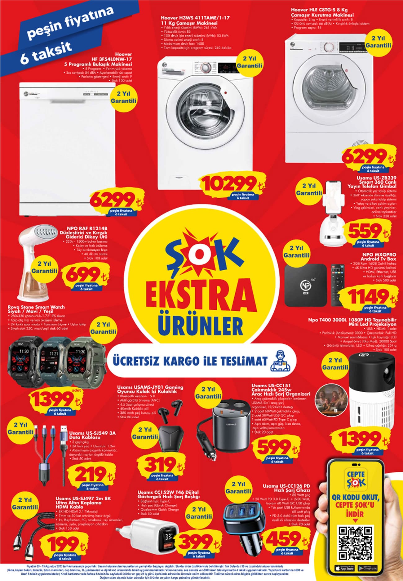 ŞOK 9 Ağustos 2023 Ekstra Ürünler Broşürü