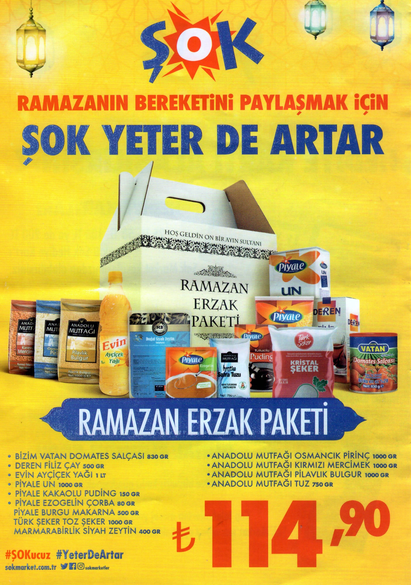 ŞOK Market Ramazan Erzak Paketi 2022