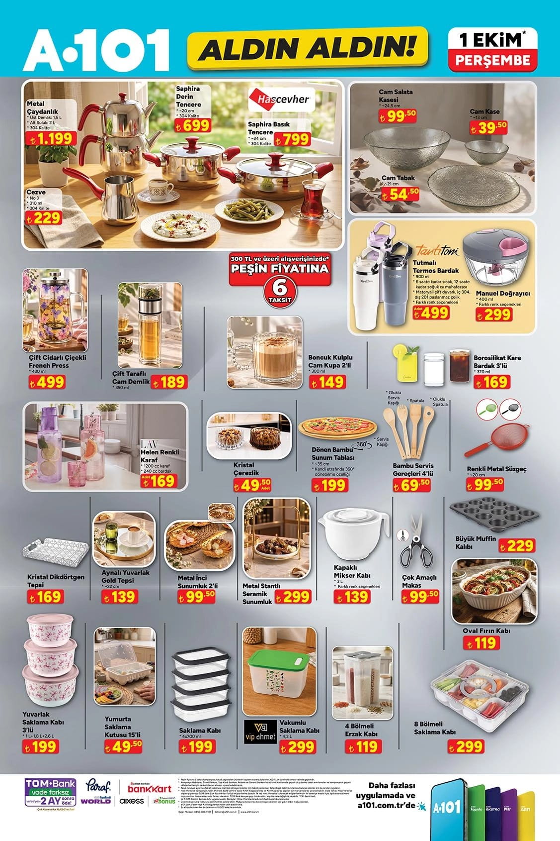 A101 1 Ekim 2026 Kataloğu