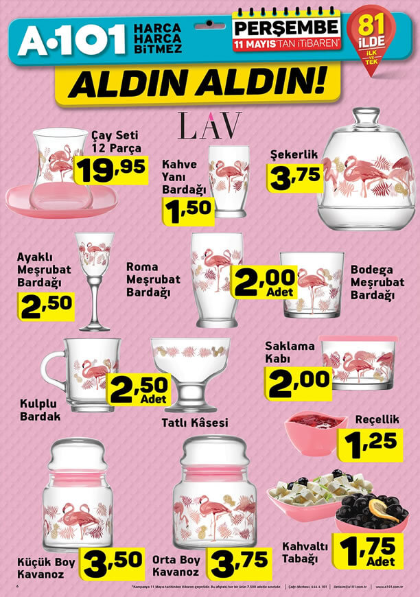 A101 11 Mayıs 2017 Katalogu - LAV Çay Seti