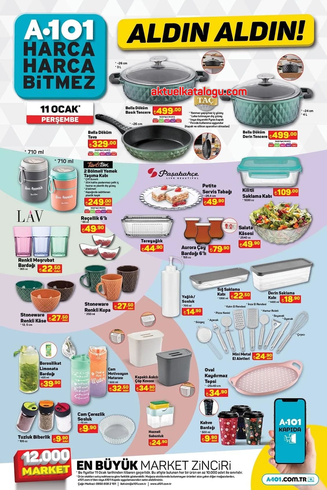 A101 11 Ocak 2024 Mutfak Ürünleri Kataloğu