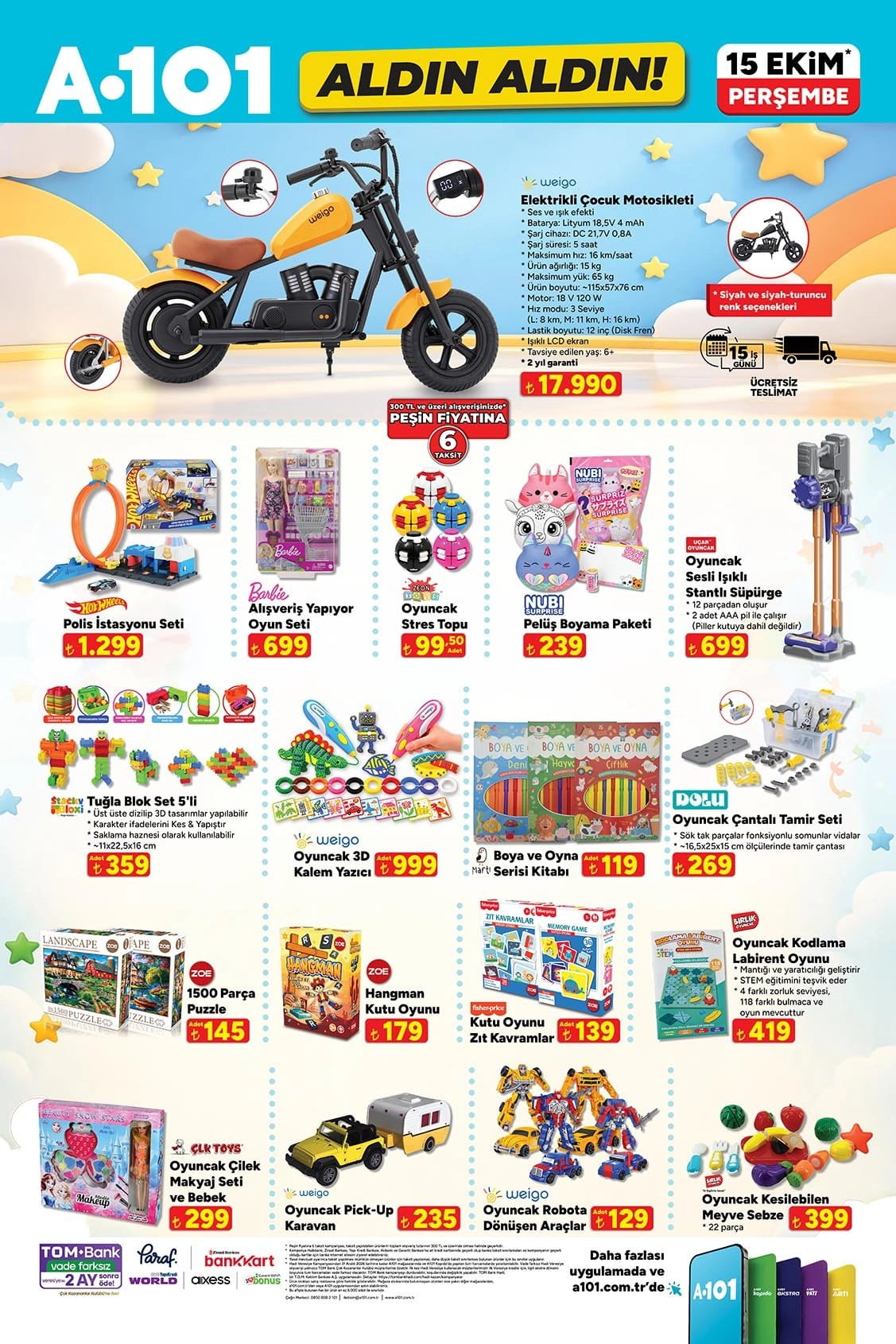A101 15 Ekim 2026 Kataloğu