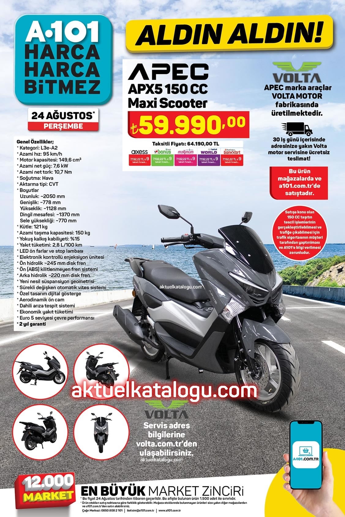 A101 24 Ağustos 2023 Apex maxi scooter