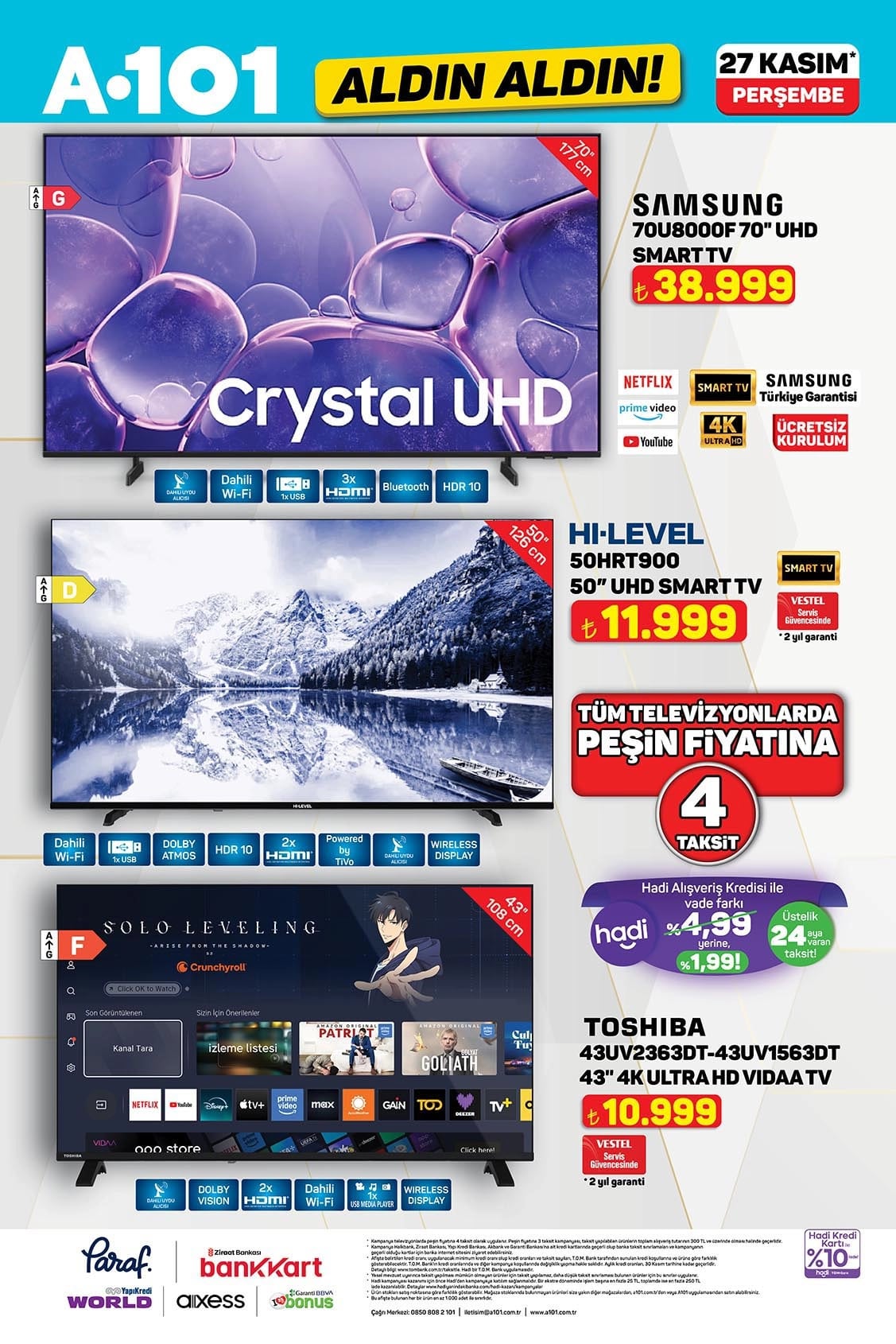 A101 27 Kasım 2025 Aktüel Ürünler Kataloğu