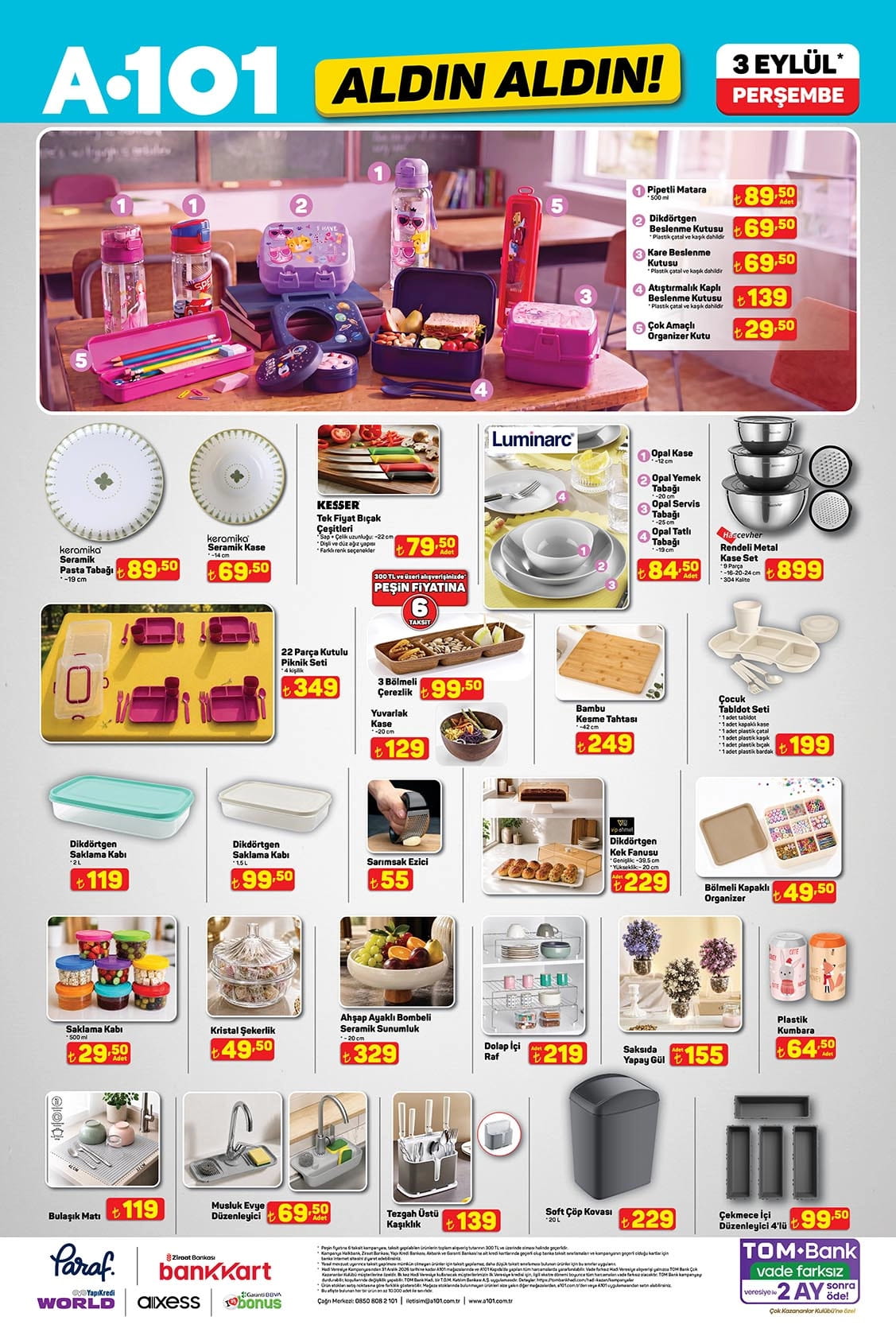 A101 3 Eyl&uuml;l 2026 Kataloğu