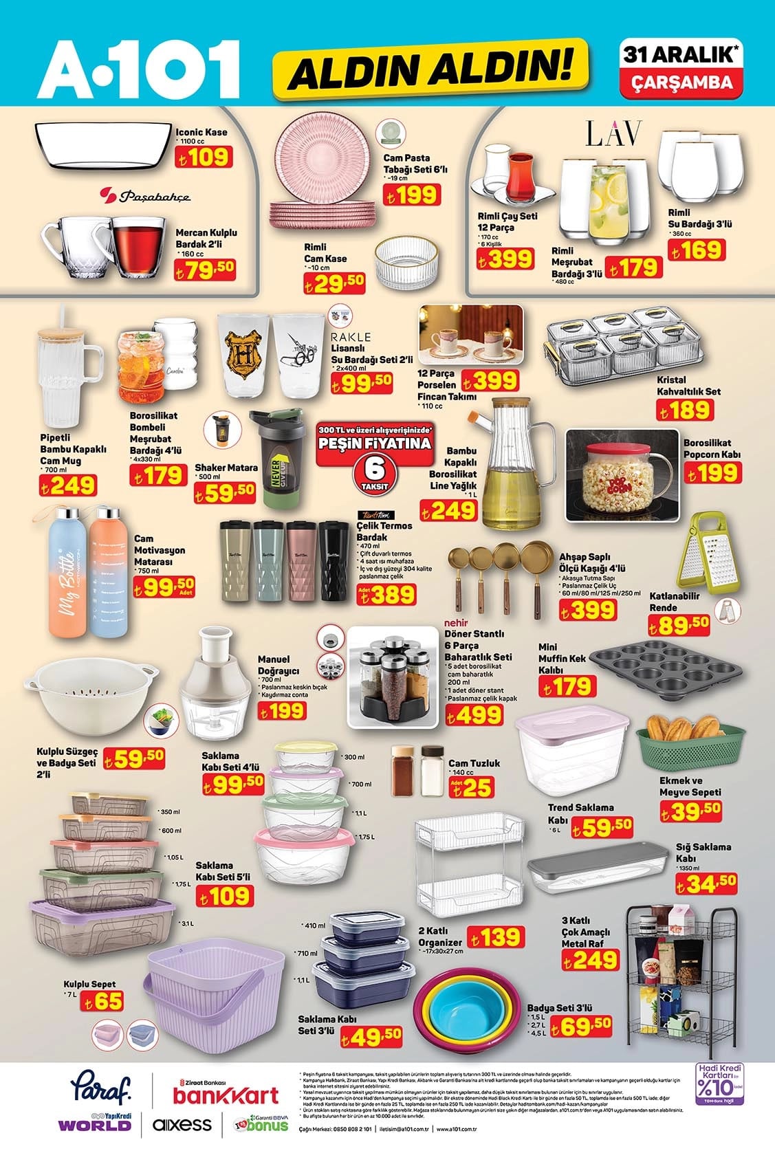 A101 31 Aralık 2025 Kataloğu