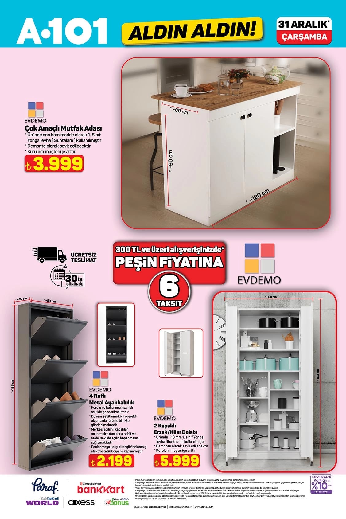 A101 31 Aralık 2025 Kataloğu