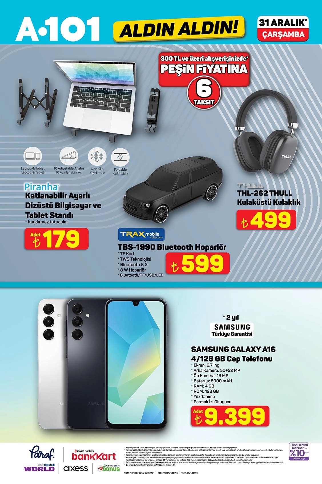 A101 31 Aralık 2025 Kataloğu