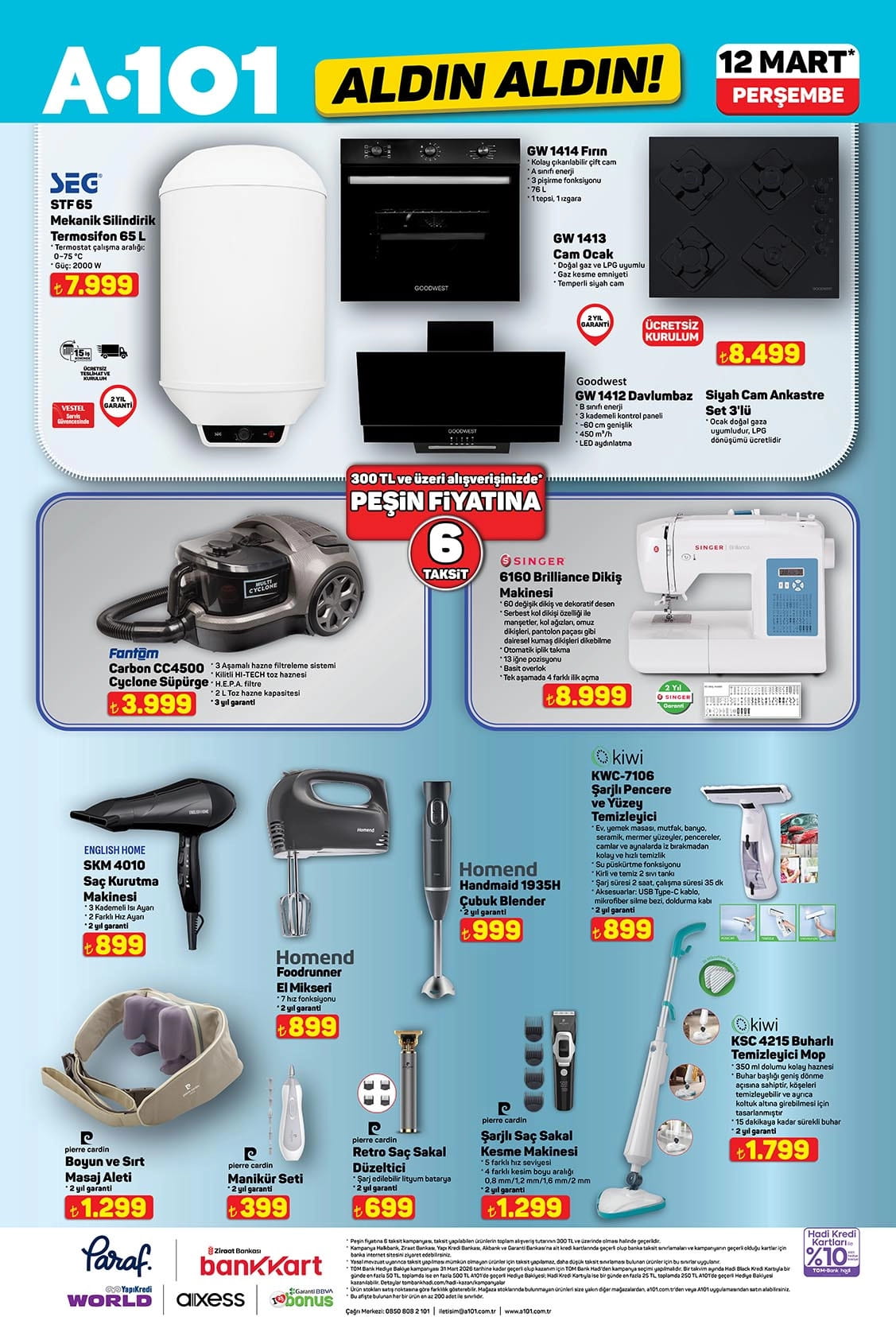 A101 12 Mart 2026 Aktüel Ürünler Kataloğu