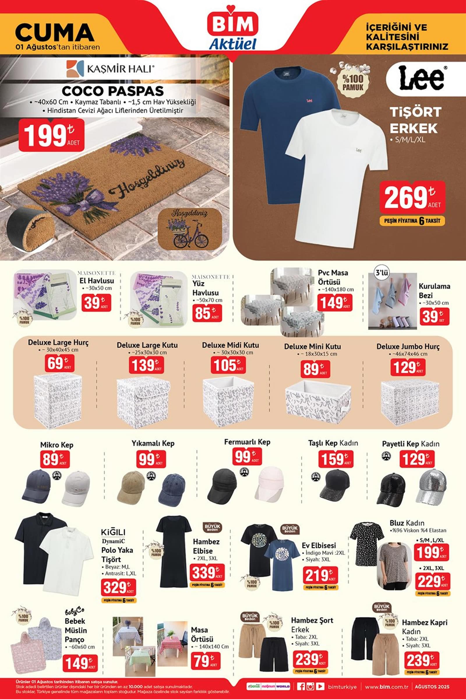 BİM 1 Ağustos 2025 Kataloğu