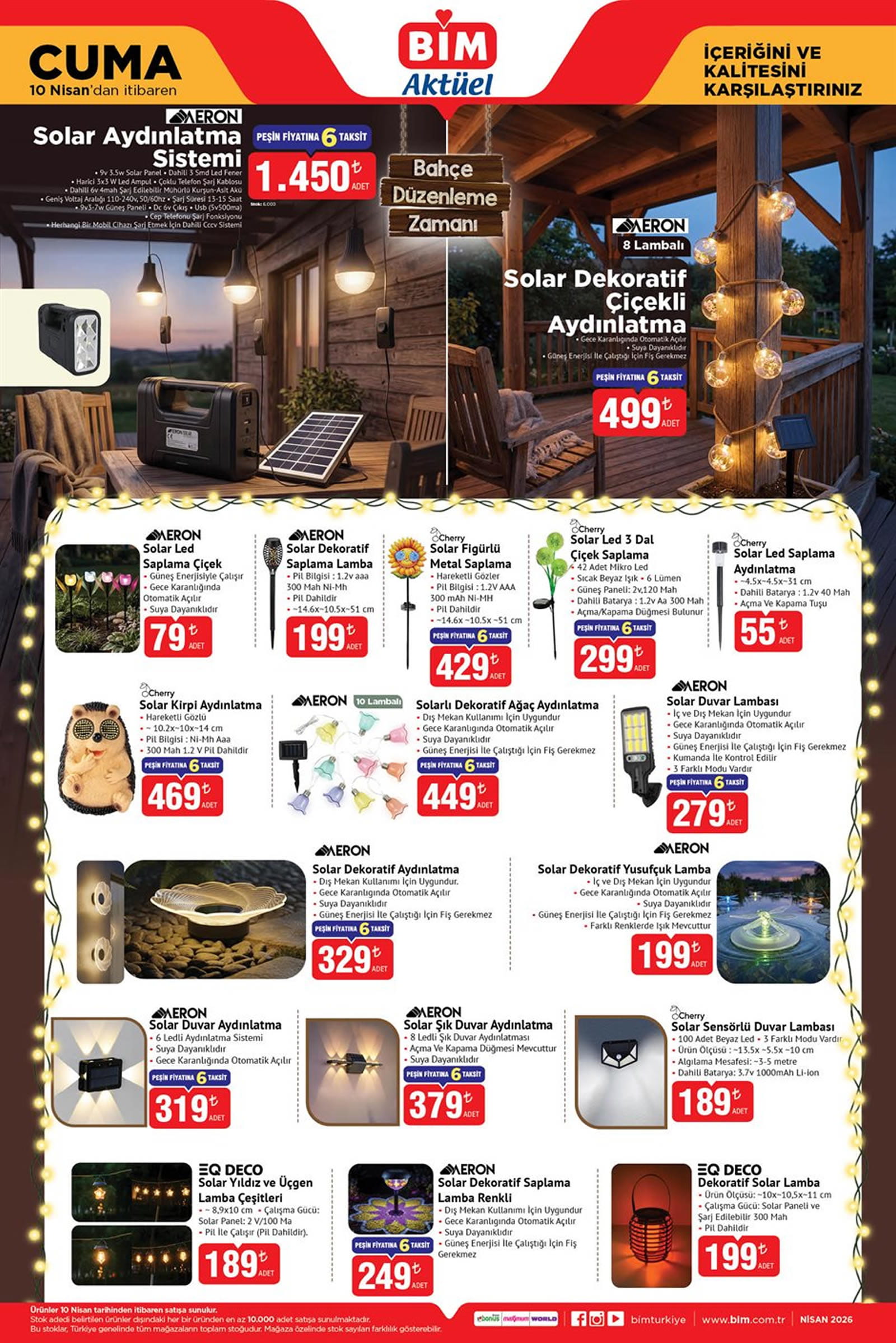BİM 10 Nisan 2026 Kataloğu