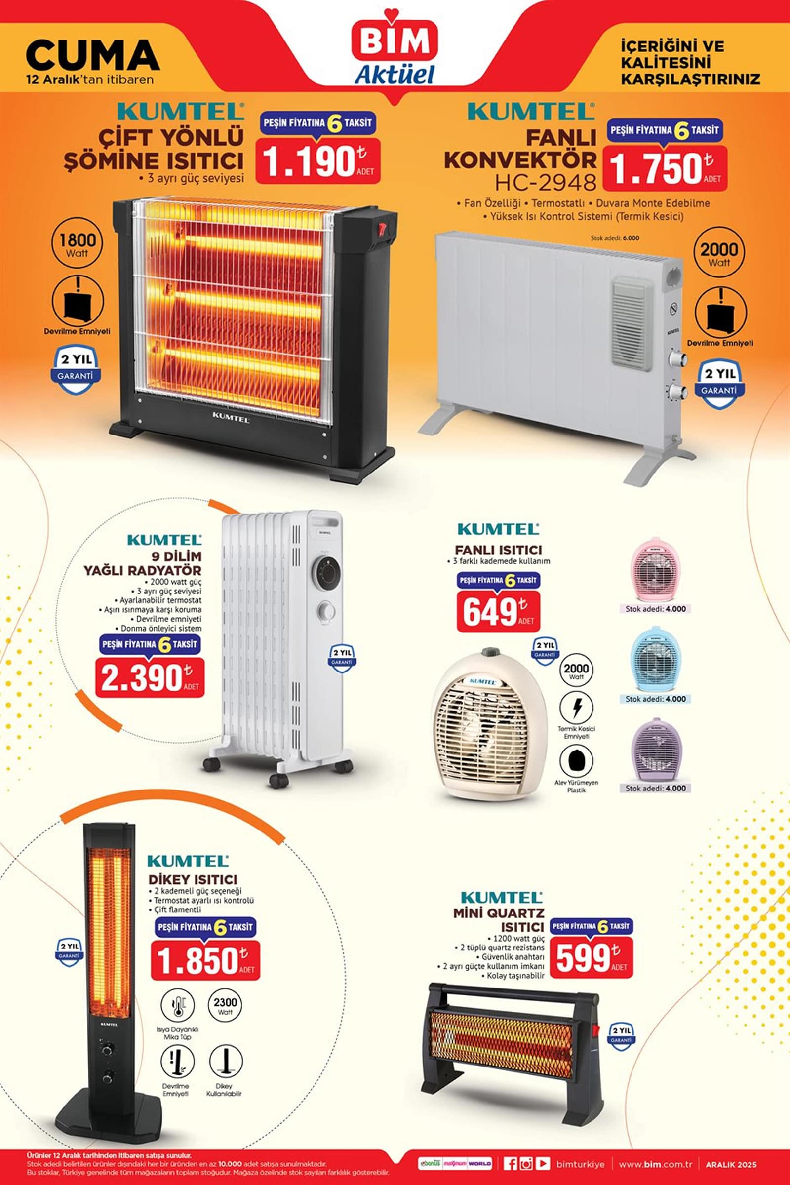 BİM 12 Aralık 2025 Aktüel Ürünler Kataloğu