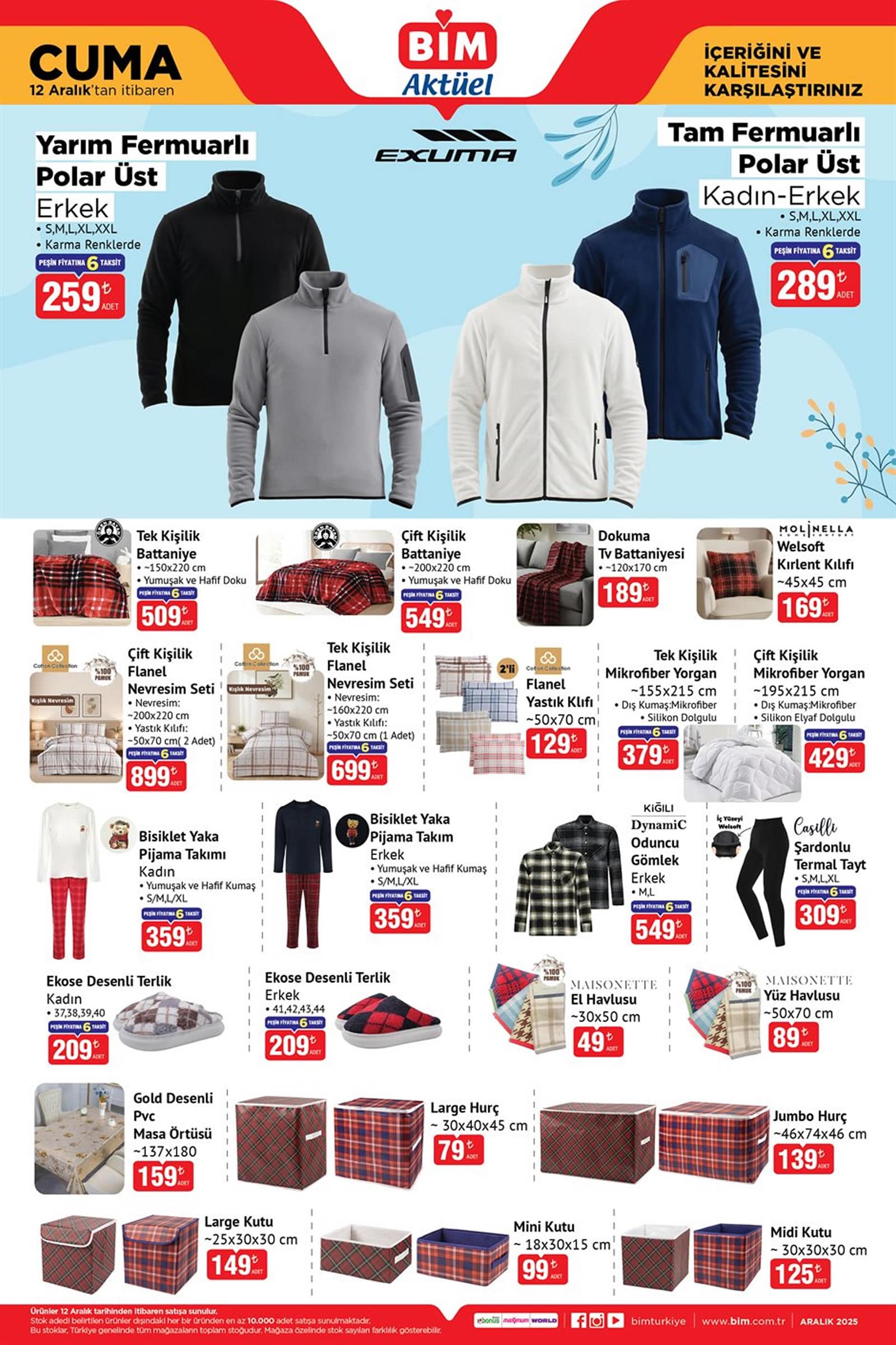 BİM 12 Aralık 2025 Kataloğu