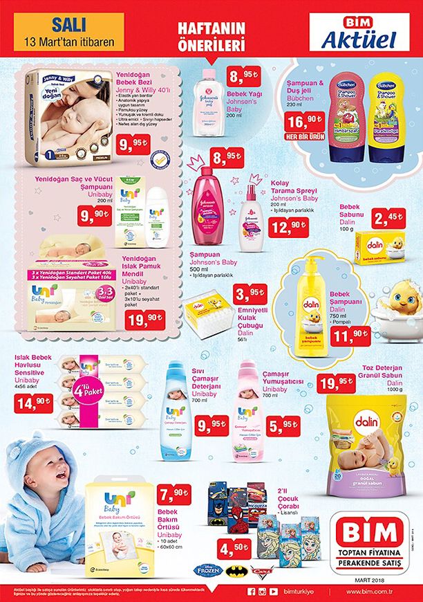 BİM 13 Mart 2018 Fırsatları - Bebek Ürünleri