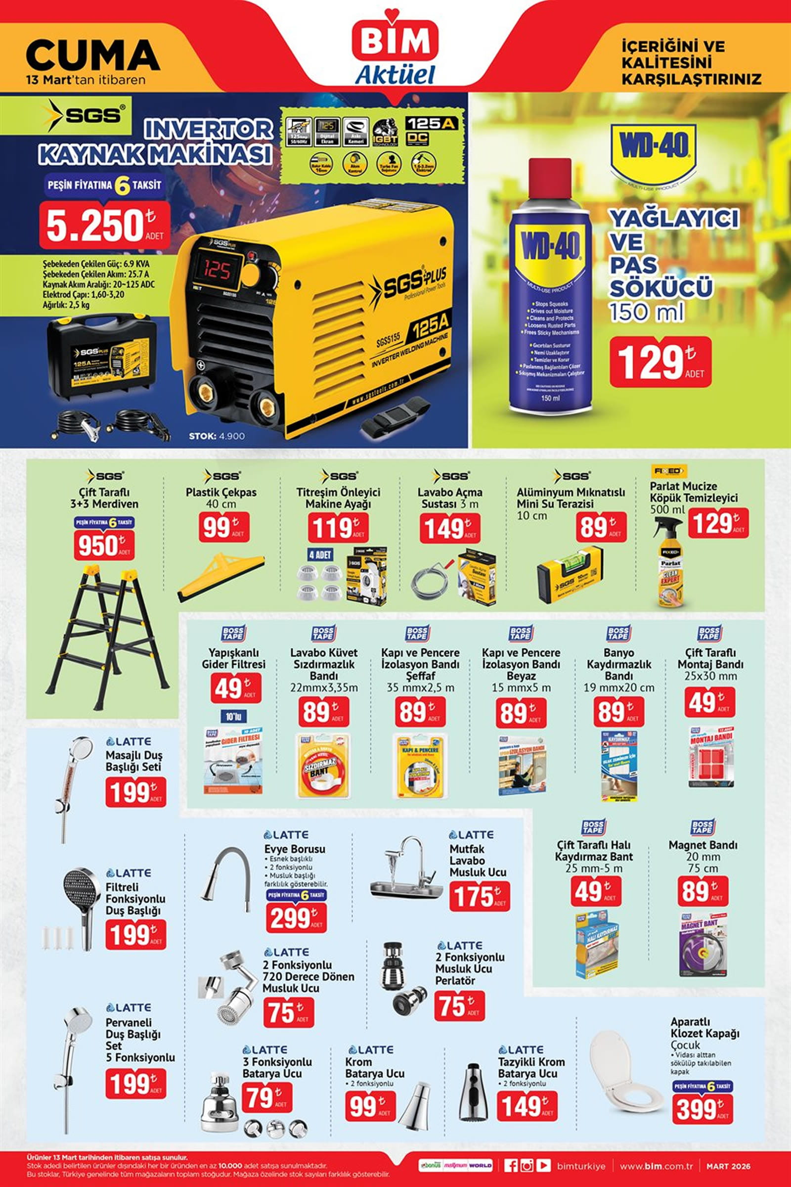 BİM 13 Mart 2026 Kataloğu