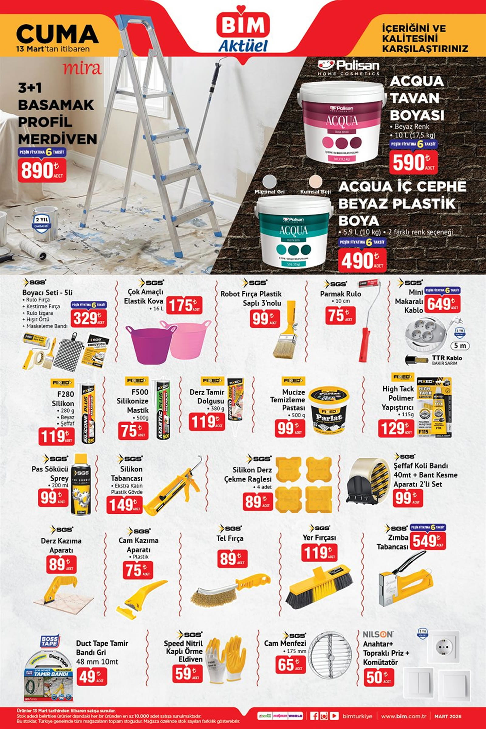 BİM 13 Mart 2026 Kataloğu