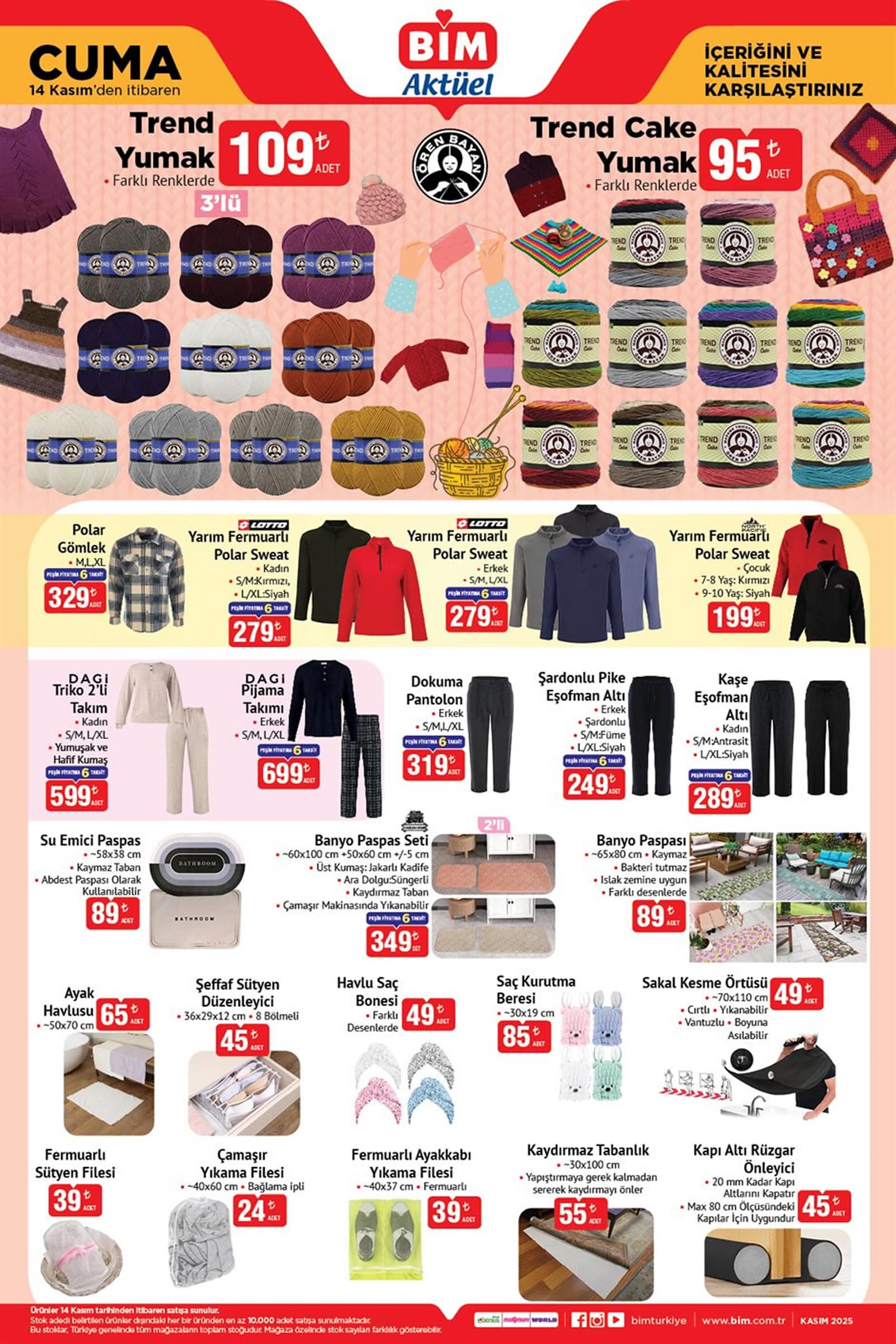 BİM 14 Kasım 2025 Kataloğu