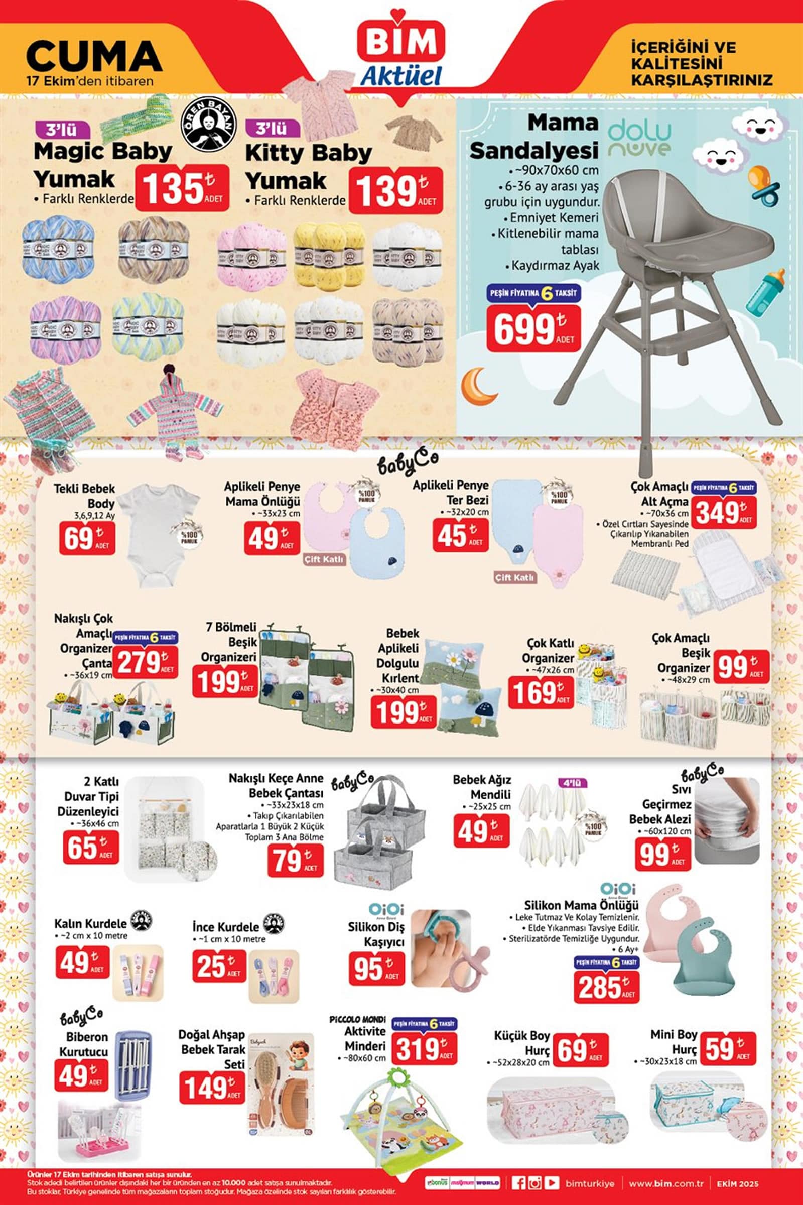BİM 17 Ekim 2025 Kataloğu