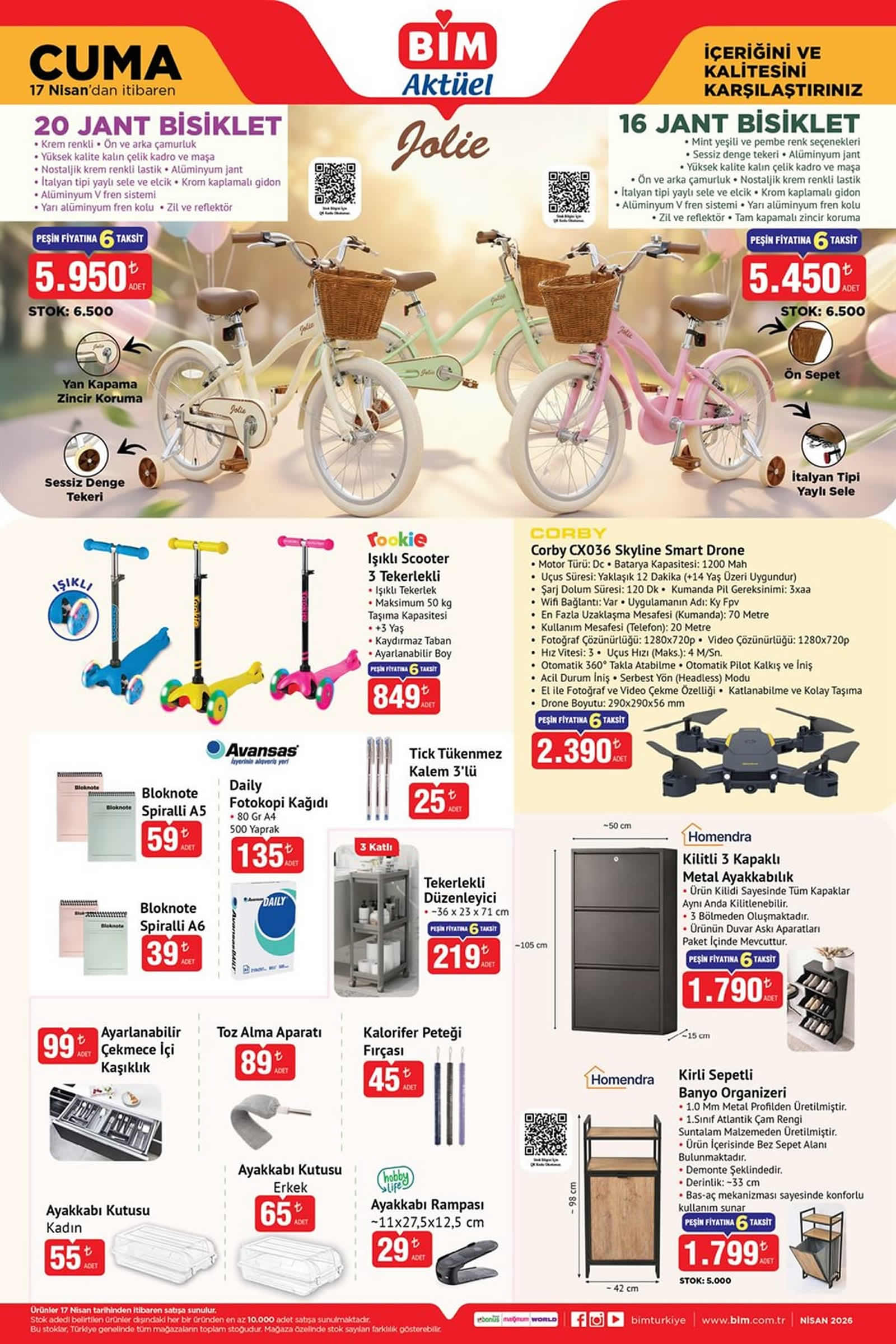 BİM 17 Nisan 2026 Kataloğu