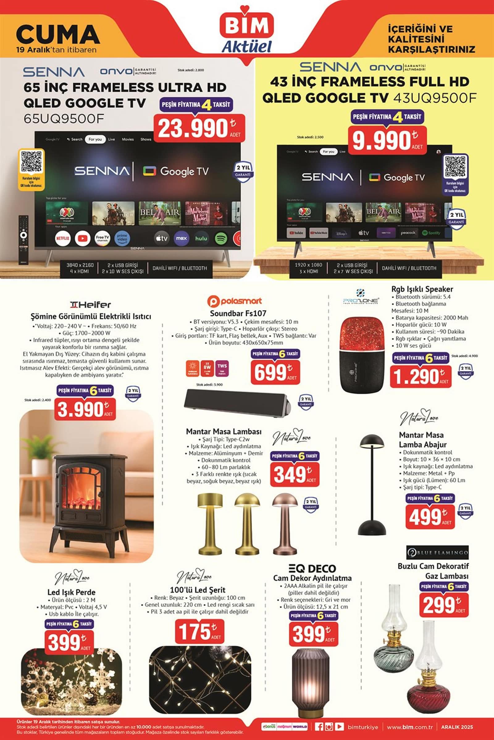 BİM 19 Aralık 2025 Aktüel Ürünler Kataloğu
