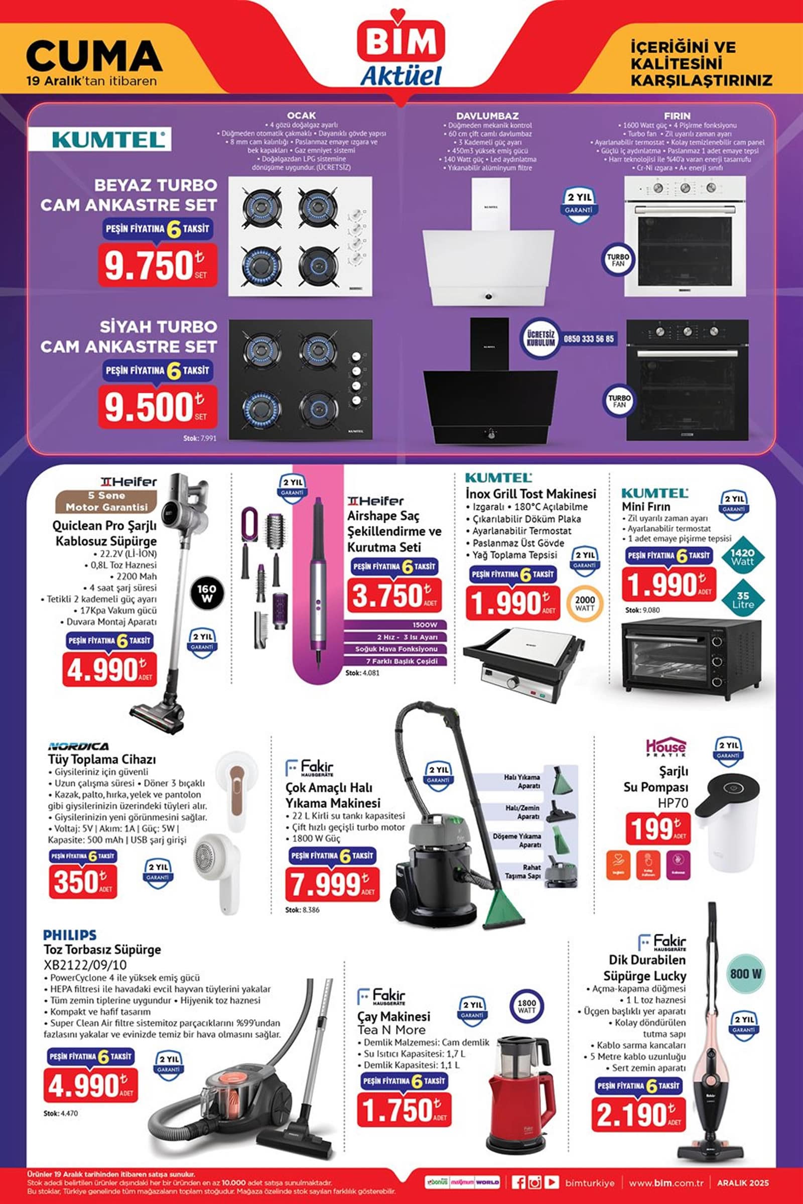BİM 19 Aralık 2025 Aktüel Ürünler Kataloğu