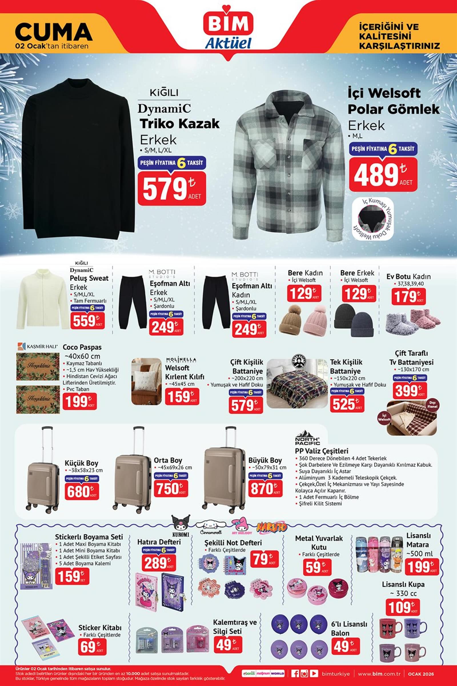 BİM 2 Ocak 2026 Kataloğu