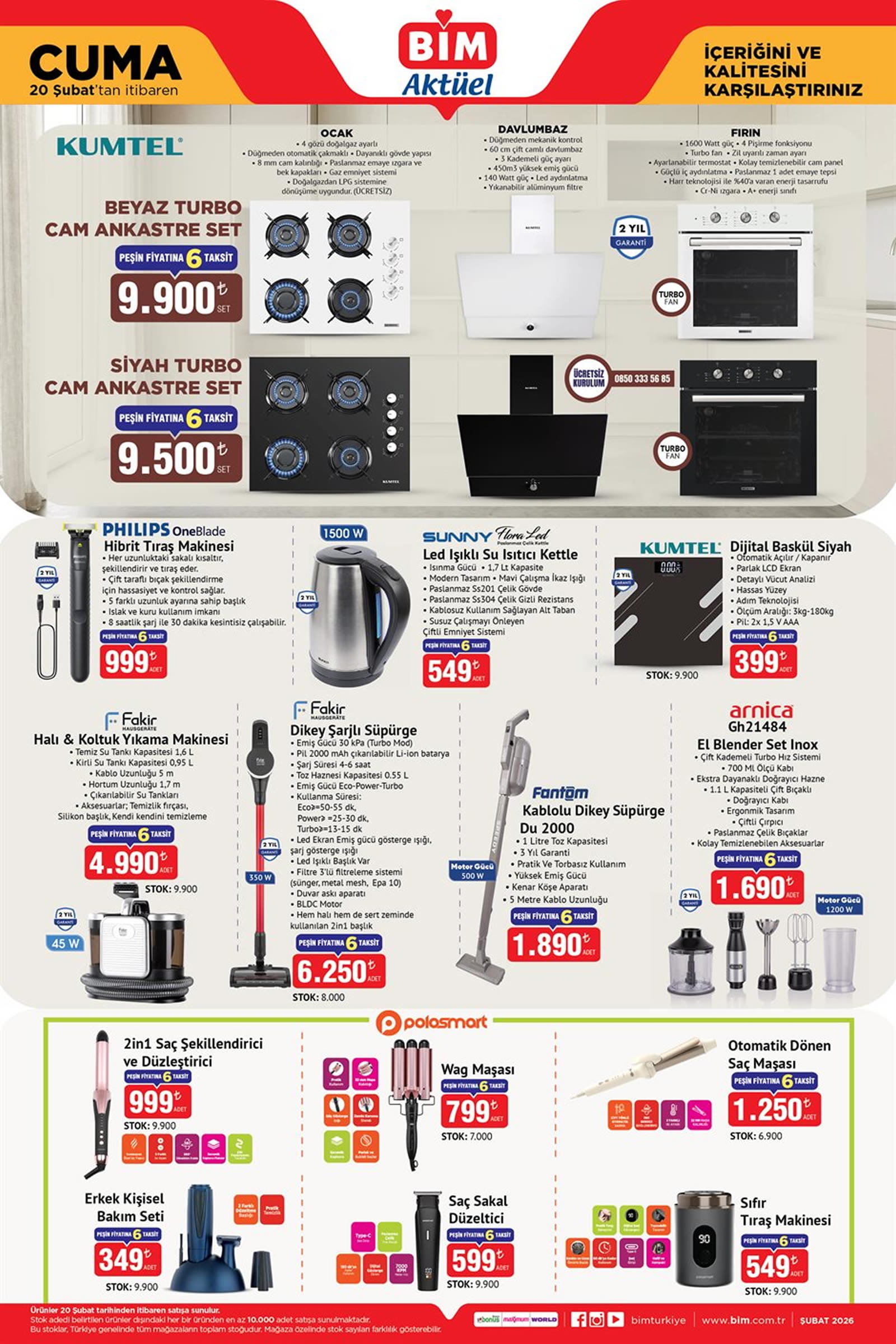 BİM 20 Şubat 2026 Aktüel Ürünler Kataloğu