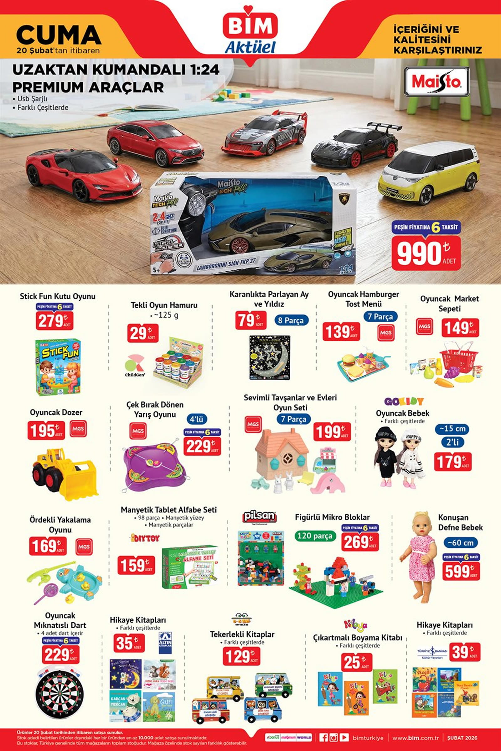 BİM 20 Şubat 2026 Kataloğu