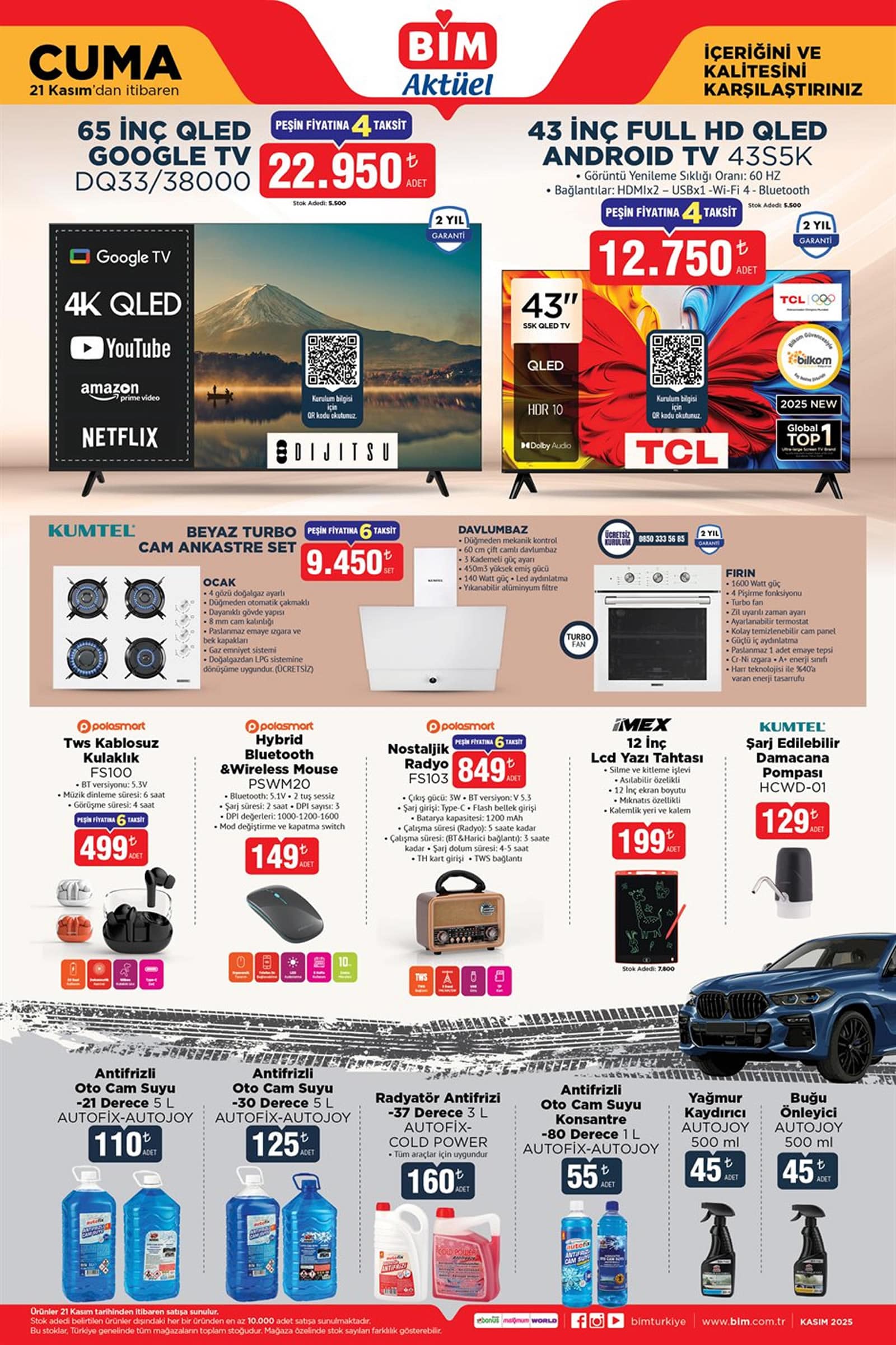 BİM 21 Kasım 2025 Aktüel Ürünler Kataloğu