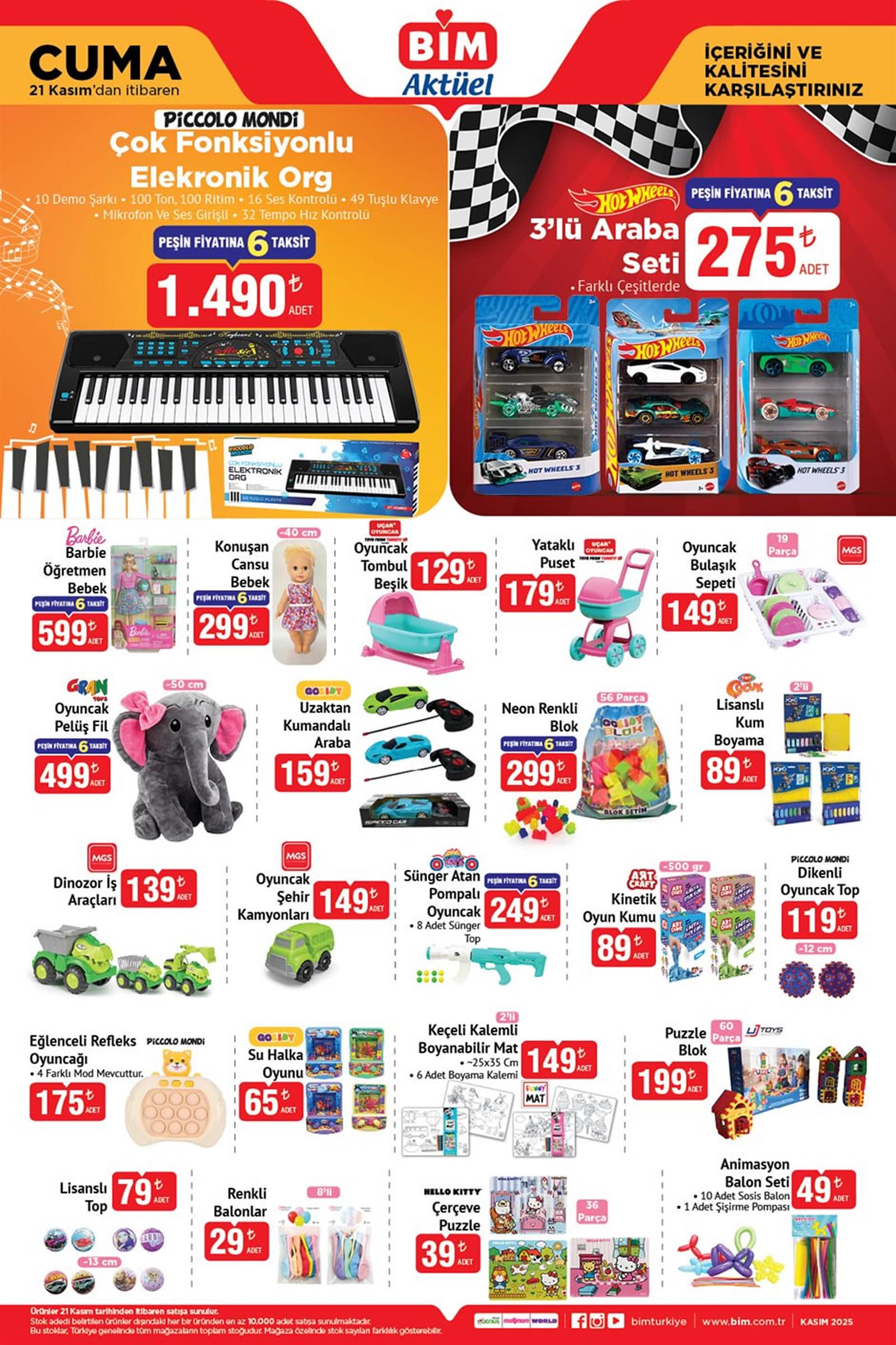 BİM 21 Kasım 2025 Kataloğu